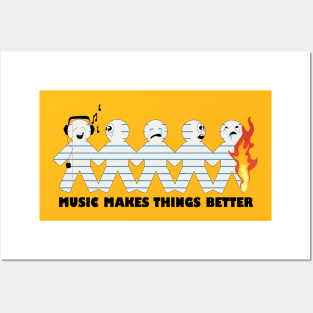 Music Makes Things Better Posters and Art